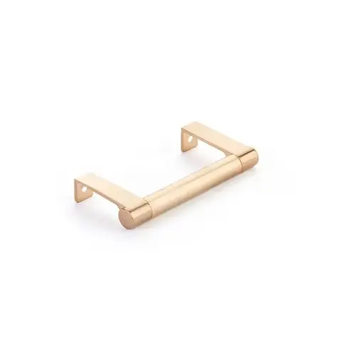 Select Cabinet Round Smooth Satin Copper Grip Edge Pull with 12-1/4" Center to Center Satin Copper Finish