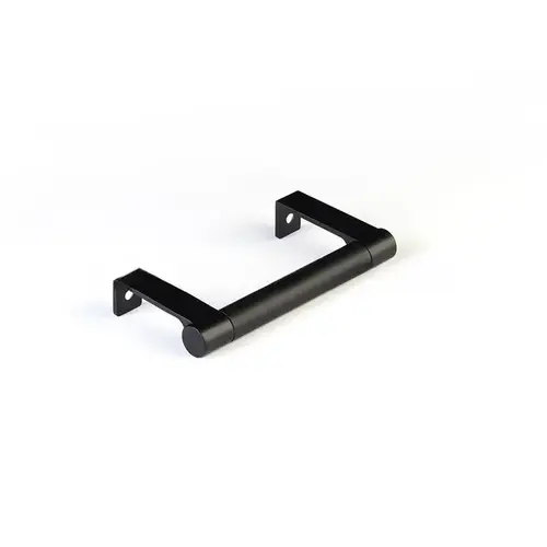 Select Cabinet Round Smooth Flat Black Grip Edge Pull with 4-1/4" Center to Center Flat Black Finish