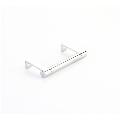 Select Cabinet Round Smooth Polished Chrome Grip Edge Pull with 10-1/4" Center to Center Polished Chrome Finish