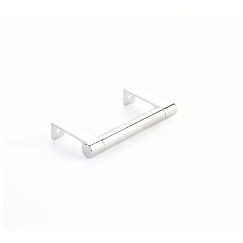 Select Cabinet Round Smooth Polished Chrome Grip Edge Pull with 6-1/4" Center to Center Polished Chrome Finish