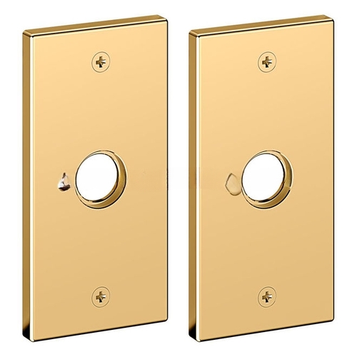 5" Contemporary Privacy Rose Pair Lifetime Brass Finish