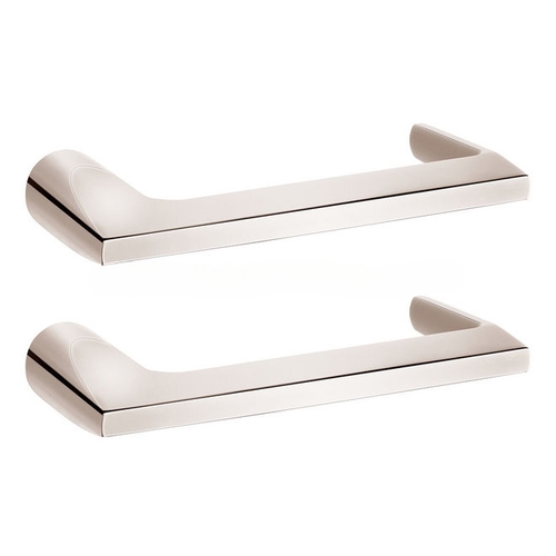 Pair 5167 Lever with Return Less Rose Lifetime Bright Nickel Finish