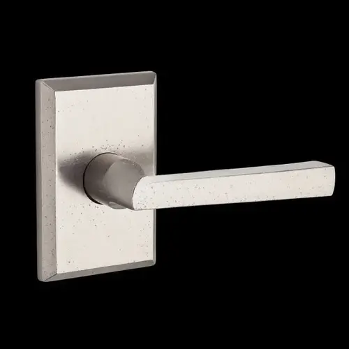 Half Dummy Taper Lever and Rustic Square Rose White Bronze Finish