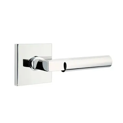 Hercules Lever Dummy Pair with Square Rose for 1-1/4" to 2" Door Polished Chrome Finish