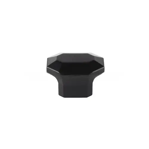 Riviera Rectangular 1-3/8" x 2" Cabinet Knob Flat Black Finish