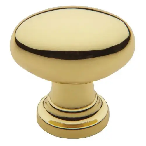 1-1/8" Oval Knob Lifetime Brass Finish