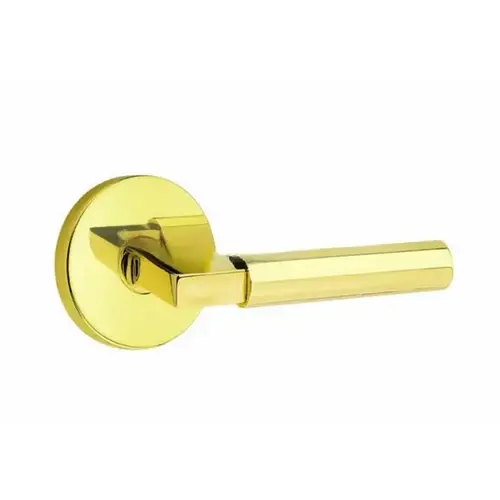 Hercules Lever Entrance Dummy with Disk Rose for 1-3/8" to 2-1/16" Door Unlacquered Brass Finish