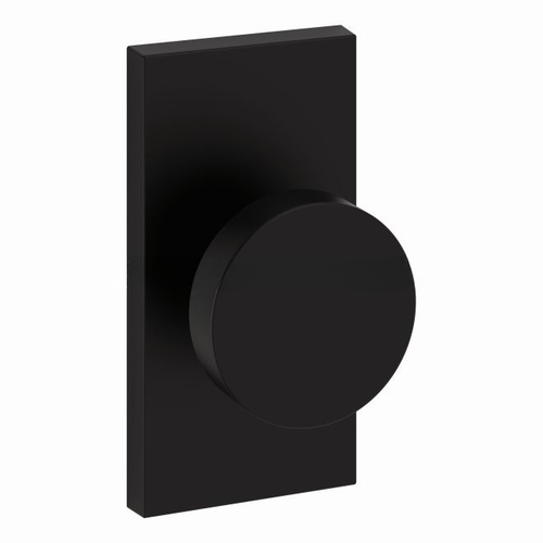 Full Dummy Contemporary Knob and Contemporary 5" Rose Satin Black Finish