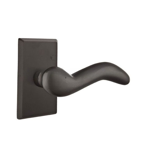 Cody Lever Dummy Pair with Style # 3 Rose for 1-3/8" to 2" Door Flat Black Bronze Finish