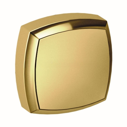 1-1/4" Square Severin A Knob Unlacquered Brass Finish