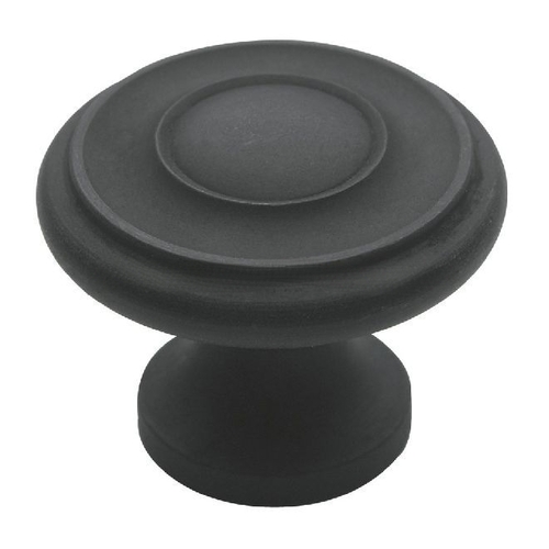 1-1/4" Dominion Knob Satin Black Finish