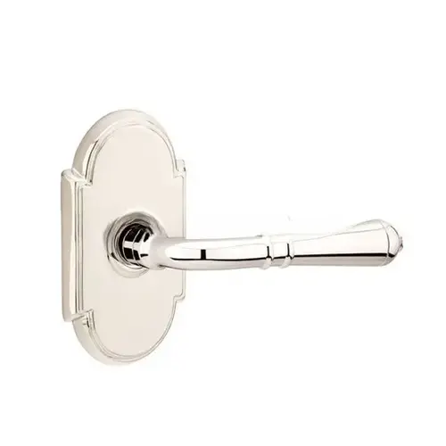 Turino Lever Dummy Pair with # 8 Rose for 1-1/4" to 2" Door Polished Nickel Lifetime Finish