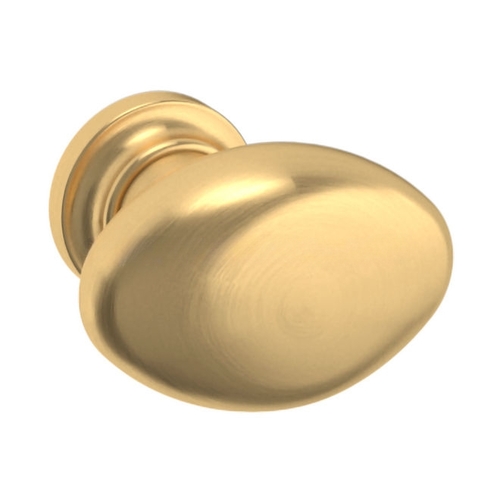 1-1/8" Oval Knob Lifetime Satin Brass Finish