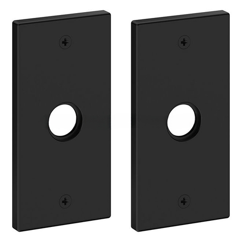 5" Contemporary Full Dummy Rose Pair Satin Black Finish