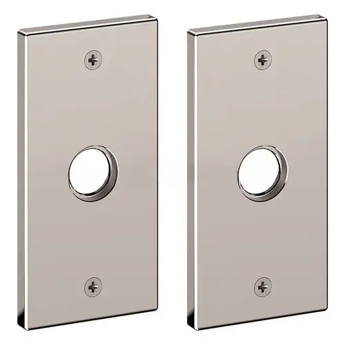 5" Contemporary Passage Rose Pair Lifetime Bright Nickel Finish