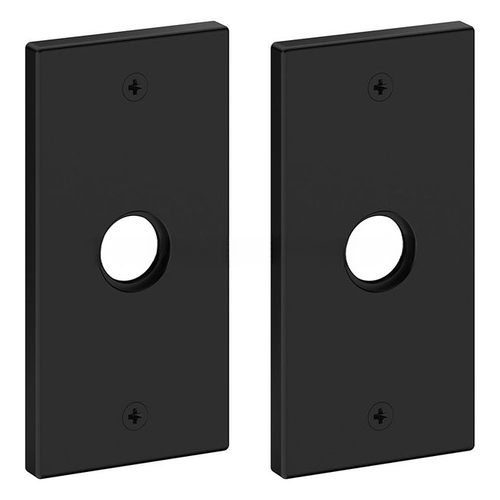 5" Contemporary Passage Rose Pair Satin Black Finish