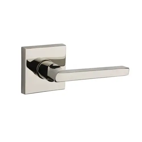 Half Dummy Square Lever and Contemporary Square Rose Lifetime Bright Nickel Finish