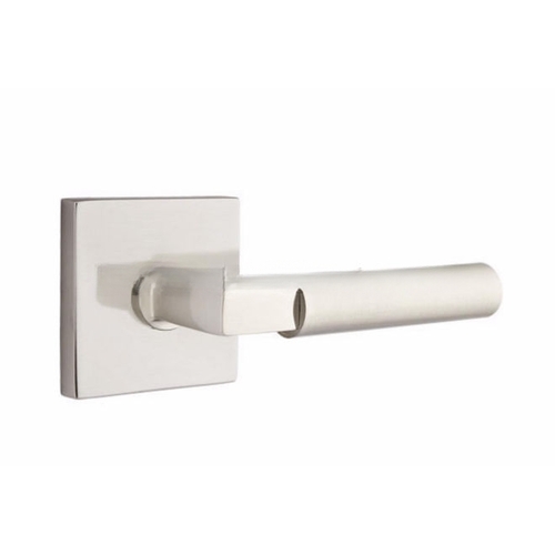 Hercules Lever Entrance Dummy with Square Rose for 1-3/8" to 2-1/16" Door Satin Nickel Finish