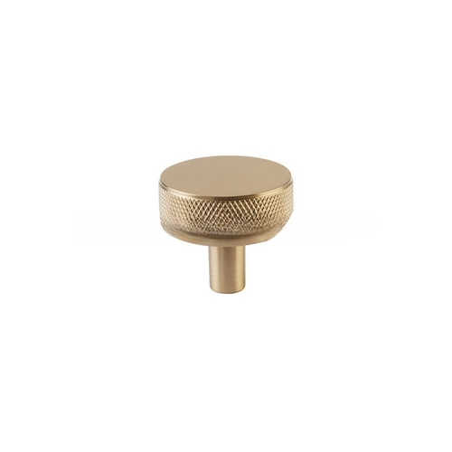 Emtek 86655.CCKUS4.KNKUS4 Conical Stem Knurled Knob 1-1/4" Select Cabinet Knob Satin Brass Finish