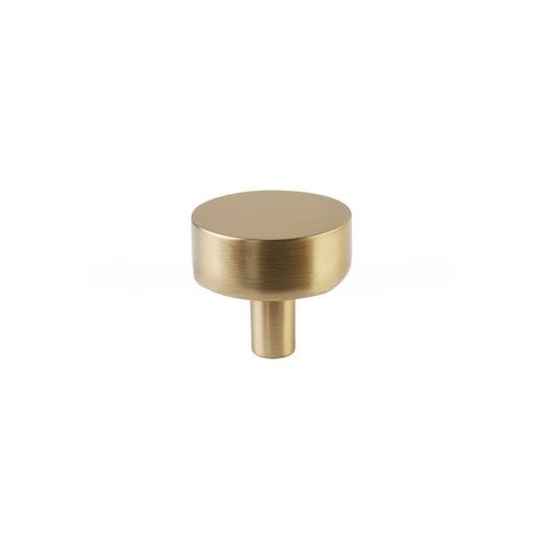 Conical Stem Smooth Knob 1-1/4" Select Cabinet Knob Satin Brass Finish