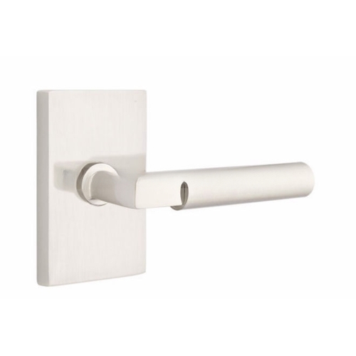 Hercules Lever Entrance Dummy with Modern Rectangular Rose for 1-3/8" to 2-1/16" Door Satin Nickel Finish