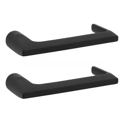 Pair 5167 Lever with Return Less Rose Satin Black Finish