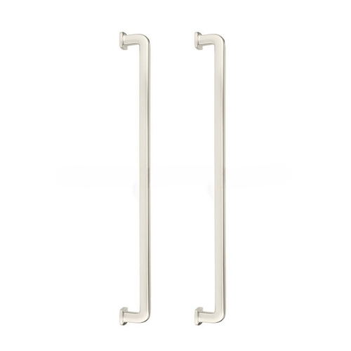 Pair of Westridge Appliance Pulls with 18" Center to Center and Back to Back Mounting Satin Nickel Finish