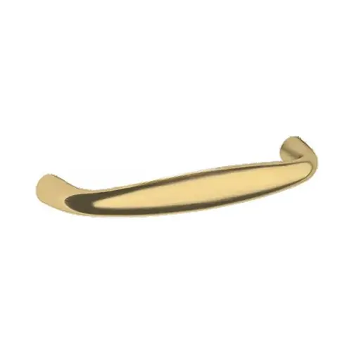 4" Center to Center Oval Pull Lifetime Satin Brass Finish