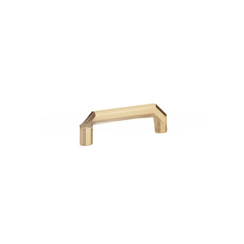 Riviera 4" Center to Center Cabinet Pull Satin Brass Finish