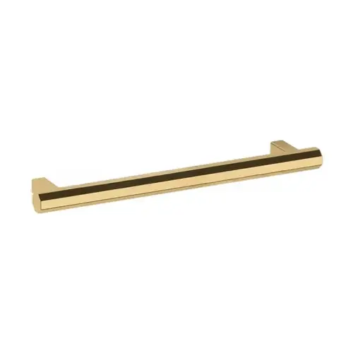 6" Center to Center Octagonal Pull Lifetime Brass Finish