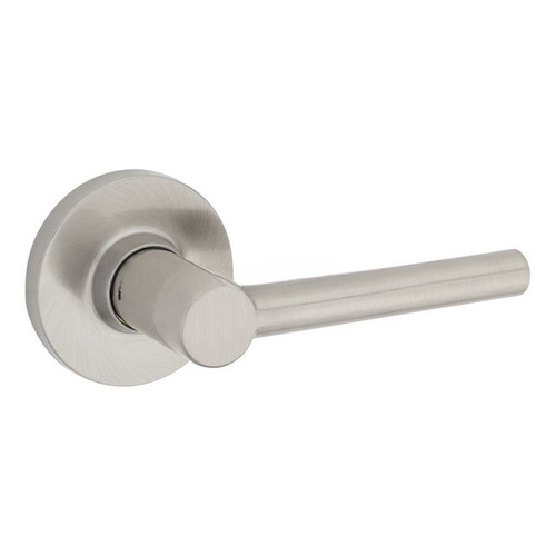 UL Reminy Lever Round Rose Passage Lock with RCAL Latch and RCS Strike Satin Nickel Finish