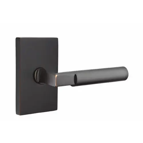 Hercules Lever Entrance Dummy with Modern Rectangular Rose for 1-3/8" to 2-1/16" Door Oil Rubbed Bronze Finish