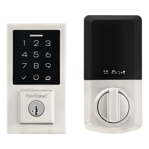 Contemporary SmartCode Touchpad Electronic Deadbolt SmartKey Satin Nickel Finish