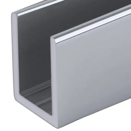 Brite Anodized 3/8" Fixed Panel Shower Door Deep U-Channel -  60" Length - pack of 25