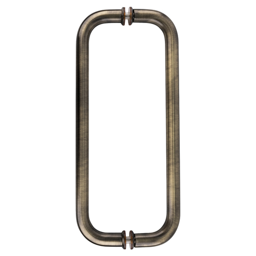 12 Inches Center To Center Standard Tubular Shower Towel Bar Back to Back Mount Without Washers Antique Brass