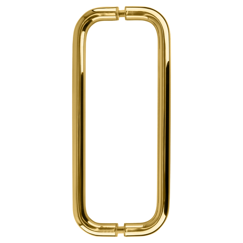 12 Inches Center To Center Standard Tubular Shower Towel Bar Back to Back Mount Without Washers Polished Brass