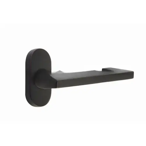 Argos Lever Right Hand Dummy Pair with 1-1/2" X 3" Oval Stretto Narrow Trim Lockset for 1-1/4" to 1-3/4" Door Oil Rubbed Bronze Finish