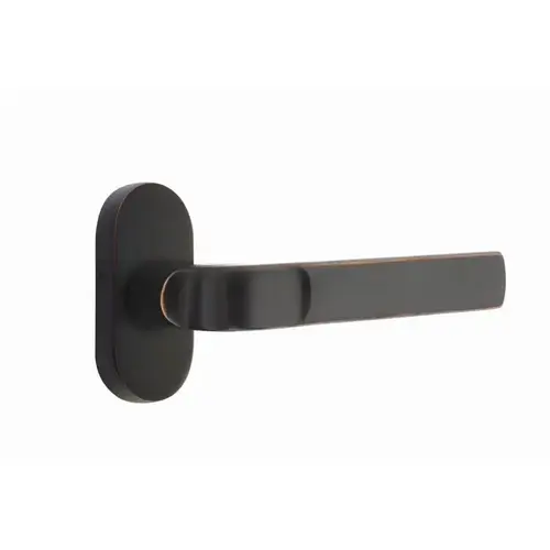 Aston Lever Left Hand Single-Sided Dummy with 1-1/2" X 3" Oval Stretto Narrow Trim Lockset for 1-1/4" to 1-3/4" Door Oil Rubbed Bronze Finish