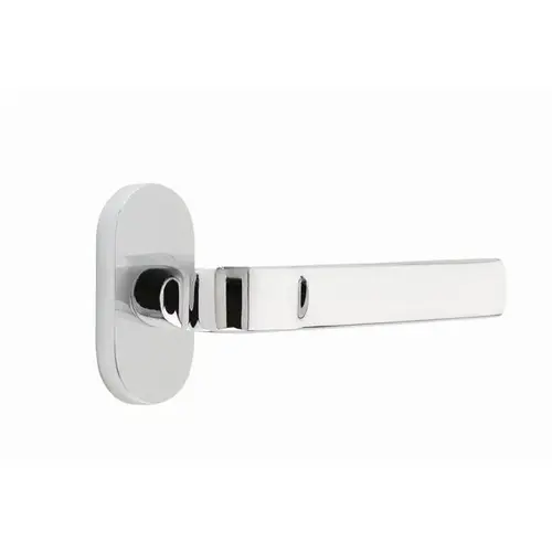 Aston Lever Right Hand Single-Sided Dummy with 1-1/2" X 3" Oval Stretto Narrow Trim Lockset for 1-1/4" to 1-3/4" Door Polished Chrome Finish