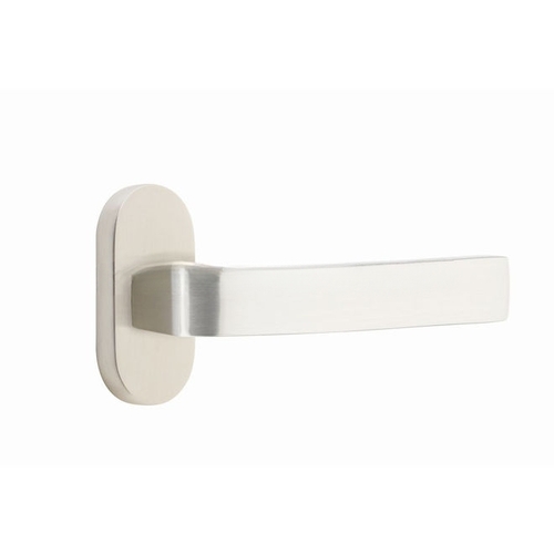 Breslin Lever Right Hand Dummy Pair with 1-1/2" X 3" Oval Stretto Narrow Trim Lockset for 1-1/4" to 1-3/4" Door Satin Nickel Finish