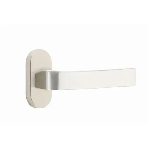 Breslin Lever Right Hand Single-Sided Dummy with 1-1/2" X 3" Oval Stretto Narrow Trim Lockset for 1-1/4" to 1-3/4" Door Satin Nickel Finish