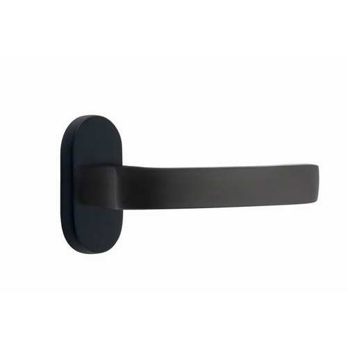 Breslin Lever Right Hand Dummy Pair with 1-1/2" X 3" Oval Stretto Narrow Trim Lockset for 1-1/4" to 1-3/4" Door Flat Black Finish