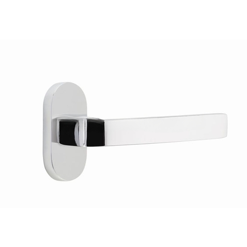 Breslin Lever Left Hand Dummy Pair with 1-1/2" X 3" Oval Stretto Narrow Trim Lockset for 1-1/4" to 1-3/4" Door Polished Chrome Finish