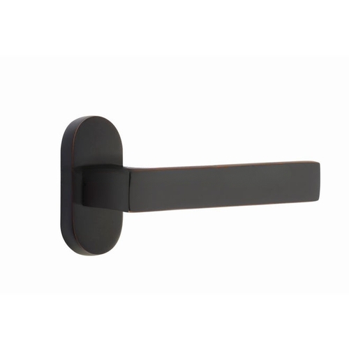 Dumont Lever Right Hand Single-Sided Dummy with 1-1/2" X 3" Oval Stretto Narrow Trim Lockset for 1-1/4" to 1-3/4" Door Oil Rubbed Bronze Finish