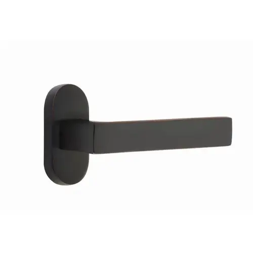 Dumont Lever Left Hand Single-Sided Dummy with 1-1/2" X 3" Oval Stretto Narrow Trim Lockset for 1-1/4" to 1-3/4" Door Oil Rubbed Bronze Finish