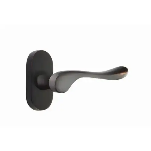 Luzern Lever Right Hand Single-Sided Dummy with 1-1/2" X 3" Oval Stretto Narrow Trim Lockset for 1-1/4" to 1-3/4" Door Oil Rubbed Bronze Finish