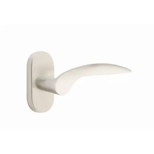 Mercury Lever Right Hand Single-Sided Dummy with 1-1/2" X 3" Oval Stretto Narrow Trim Lockset for 1-1/4" to 1-3/4" Door Satin Nickel Finish