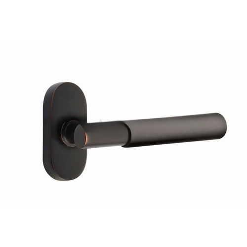 Myles Lever Right Hand Single-Sided Dummy with 1-1/2" X 3" Oval Stretto Narrow Trim Lockset for 1-1/4" to 1-3/4" Door Oil Rubbed Bronze Finish