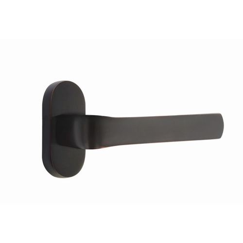 Spencer Lever Left Hand Single-Sided Dummy with 1-1/2" X 3" Oval Stretto Narrow Trim Lockset for 1-1/4" to 1-3/4" Door Oil Rubbed Bronze Finish