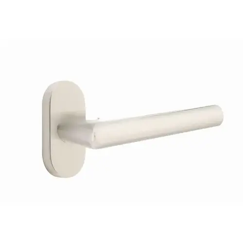 Stretto Lever Right Hand Single-Sided Dummy with 1-1/2" X 3" Oval Stretto Narrow Trim Lockset for 1-1/4" to 1-3/4" Door Satin Nickel Finish